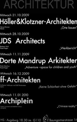 Conférence,Hochschule architectür, Augsburg